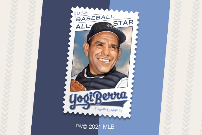 《yogi berra》forever stamp (永久邮票).