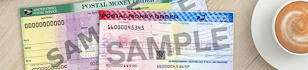 Sample postal money orders