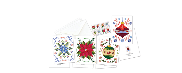 Tarjetas en Blanco Festivas disponibles en The Postal Store.