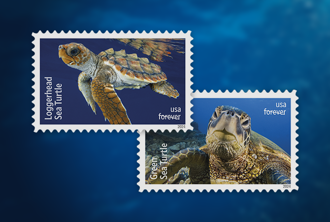 Protect Sea Turtles Commemorative  Forever® Stamps