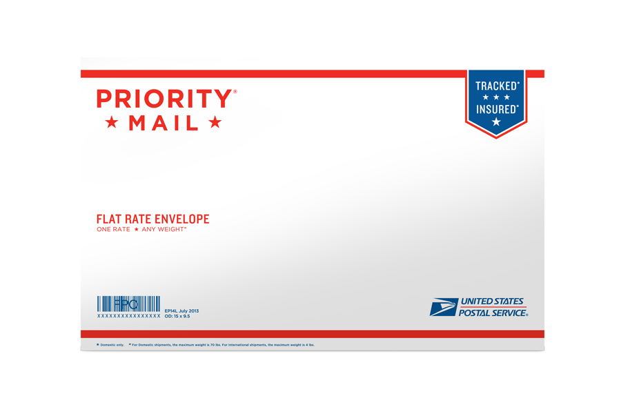 flat rate padded envelope size
