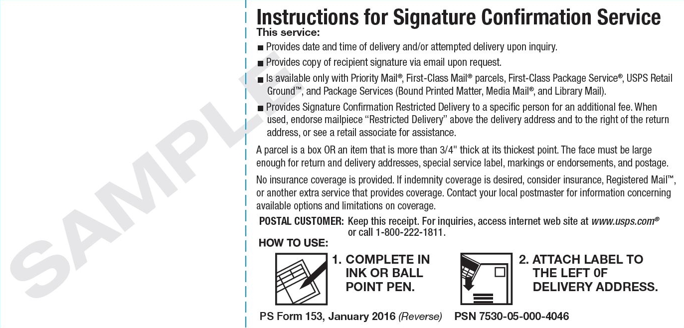 美品】 USPS signTure confirmation receipt 50枚 beverlypark.co.id