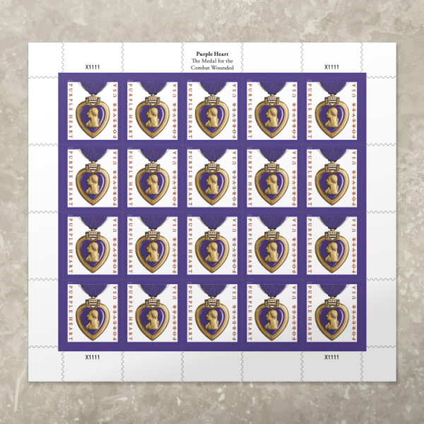 Purple Heart Medal 2019 Stamp USPS