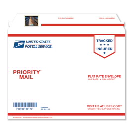 can i send usps priority mail flat rate envelope from personal mailbox