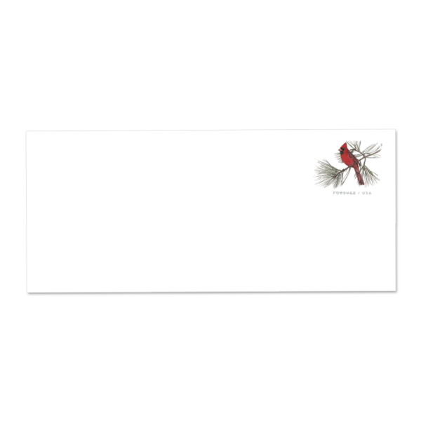 Northern Cardinal Forever 9 Stamped Envelopes (PSA)