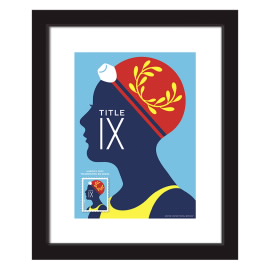Title IX Framed Stamp, Swimmer