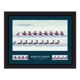 Women's Rowing Framed Stamp