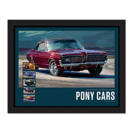 Pony Cars Framed Stamps, Mercury Cougar