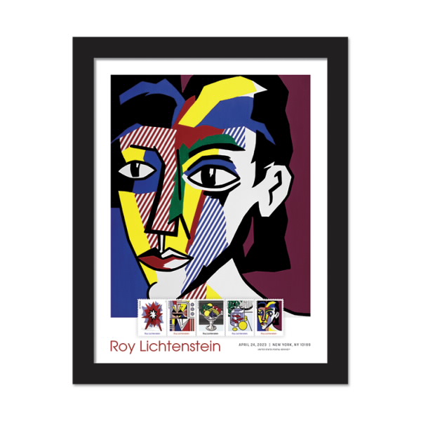 Roy Lichtenstein Framed Stamps Portrait Of A Woman USPS Com   483524 Z0 