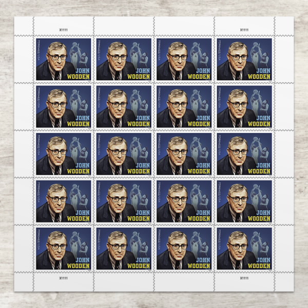 John Wooden Stamps USPS