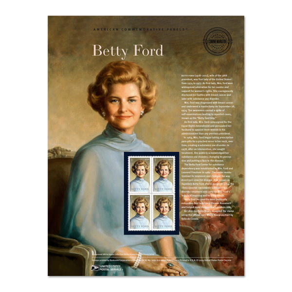 Betty Ford American Commemorative Panel® | USPS.com