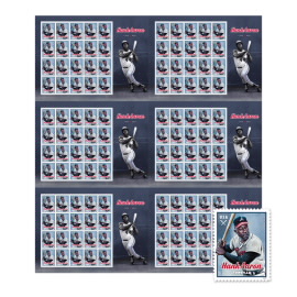 Hank Aaron Press Sheet with Die-Cuts