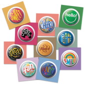 Pinback Buttons Vinyl Stickers image