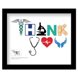 Thank You, Healthcare Community Framed Stamp