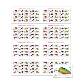 Freshwater Fishing Lures Press Sheet with Die-Cuts