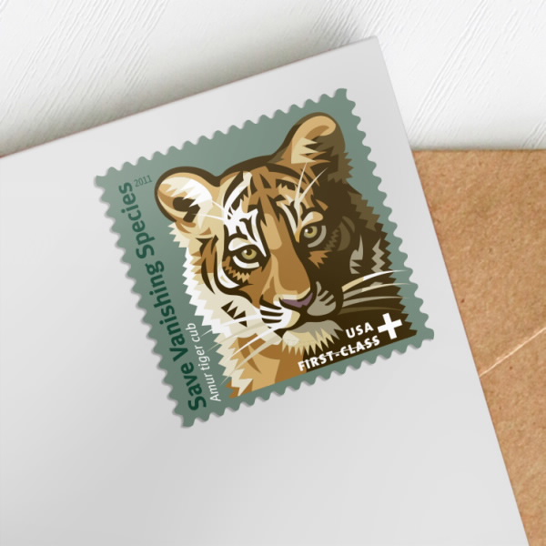 Save Vanishing Species Tiger Stamp USPS