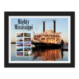 Mighty Mississippi Framed Stamps, Iowa