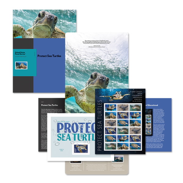 Protect Sea Turtles Stamp Portfolio | USPS.com