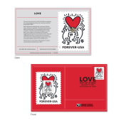 Love 2025 Stamp Pin with Cancellation Card image