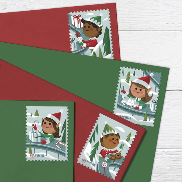 Holiday Elves Stamps | USPS.com