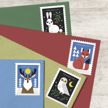 Winter Woodland Animals Stamps | USPS.com