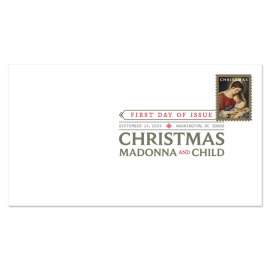 Christmas Madonna and Child Digital Color Postmark