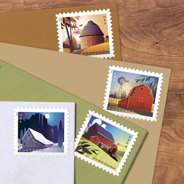 Barns Postcard Stamp USPS Com