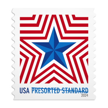 Radiant Star Presorted Stamps USPS