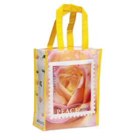 Small Peace Rose Tote Bags