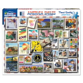 America Smiles Stamps 1,000 Piece Jigsaw Puzzle image