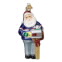 Glass Santa Ornament