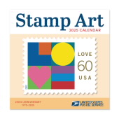 USPS Stamp Art 2025 Wall Calendar image