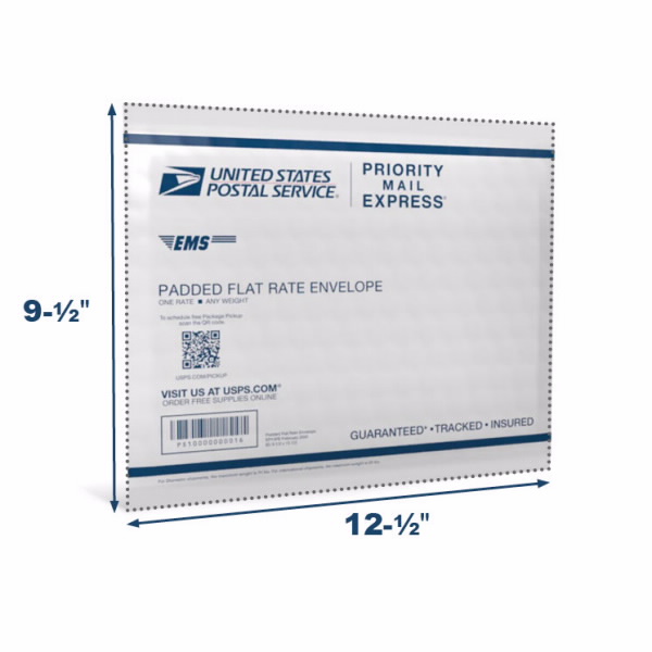 padded flat rate envelope size