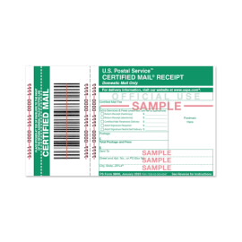 Certified Mail® Receipt Forms