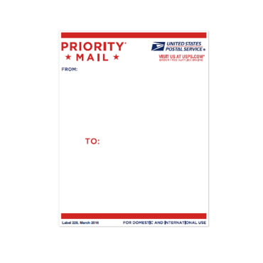 blank usps shipping label template
