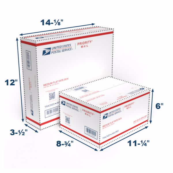 usps flat rate box sizes international