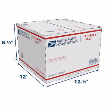 flat rate priority mail box sizes