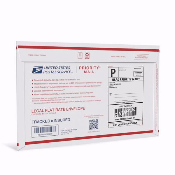 Priority Mail® Forever Prepaid Flat Rate Legal Envelope 7318